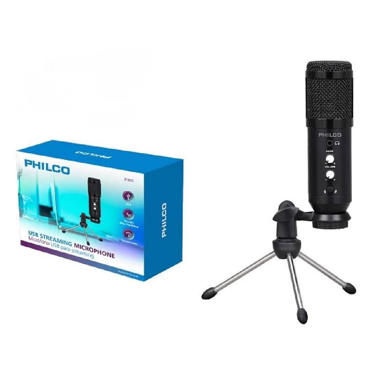 Microfono USB Streaming Philco 31833-0
