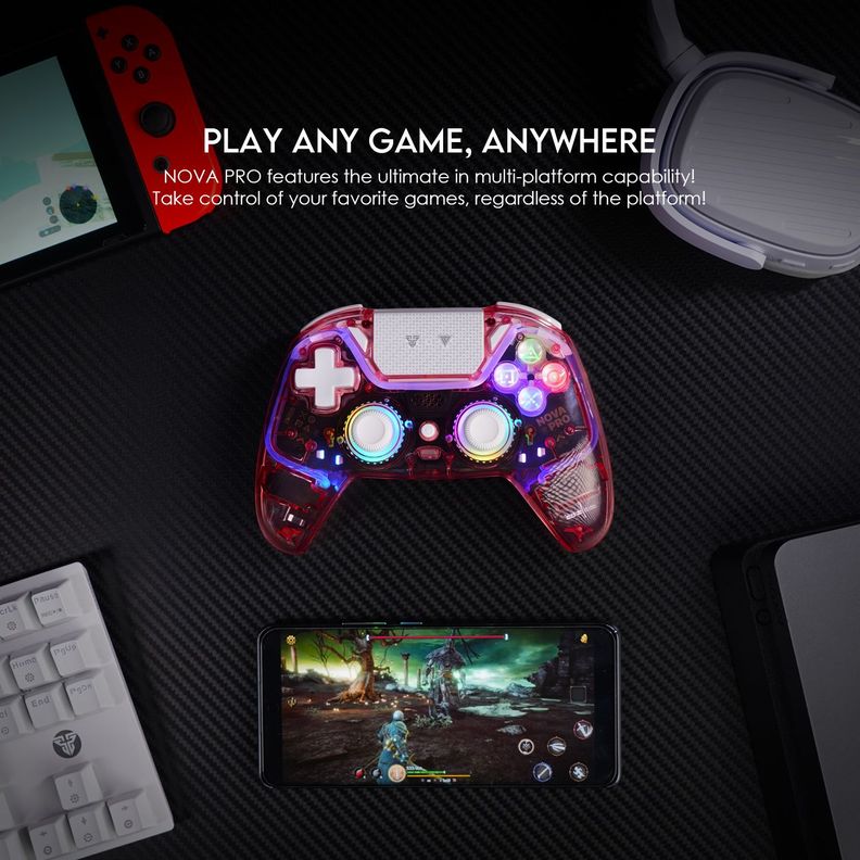 Control Inalambrico Fantech NOVA PRO ATOMIC Rosado WGP14V2-7