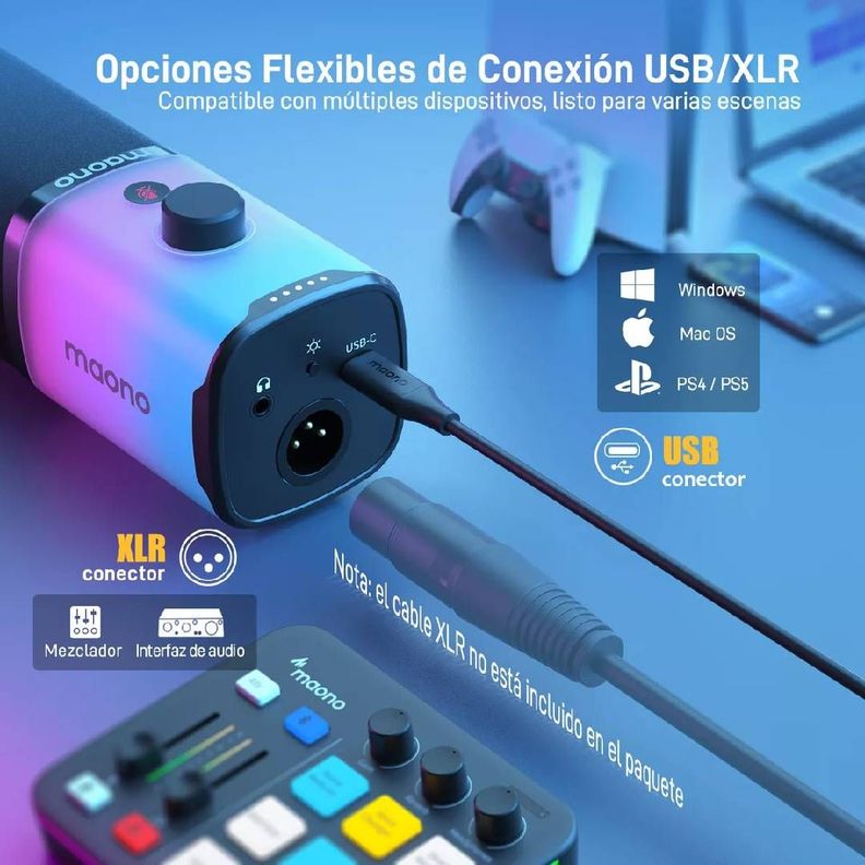 Microfono Maono PD100X RGB-3