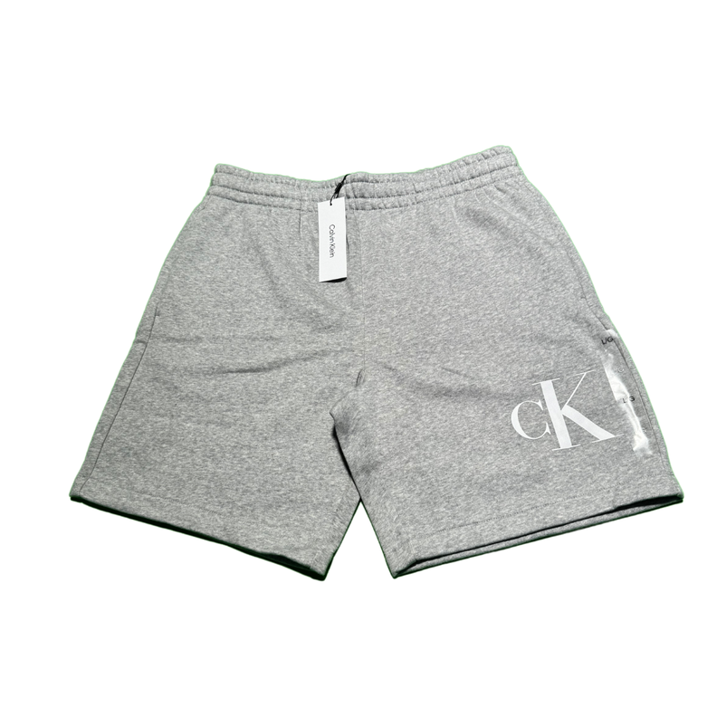 Short Calvin Klein gris con logo en blanco talla L-2