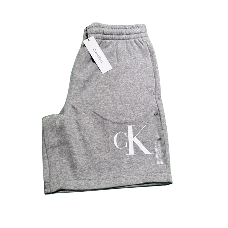 Short Calvin Klein gris con logo en blanco talla L-3