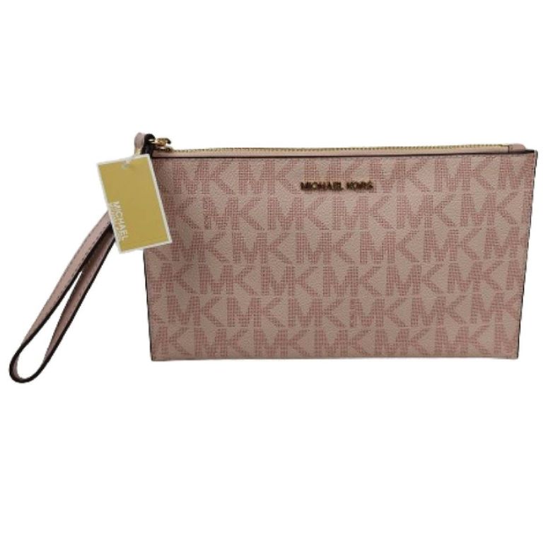 BILLETERA DE MANO/COSMETIQUERO  CON ASA MK ROSA LOGO MK-0