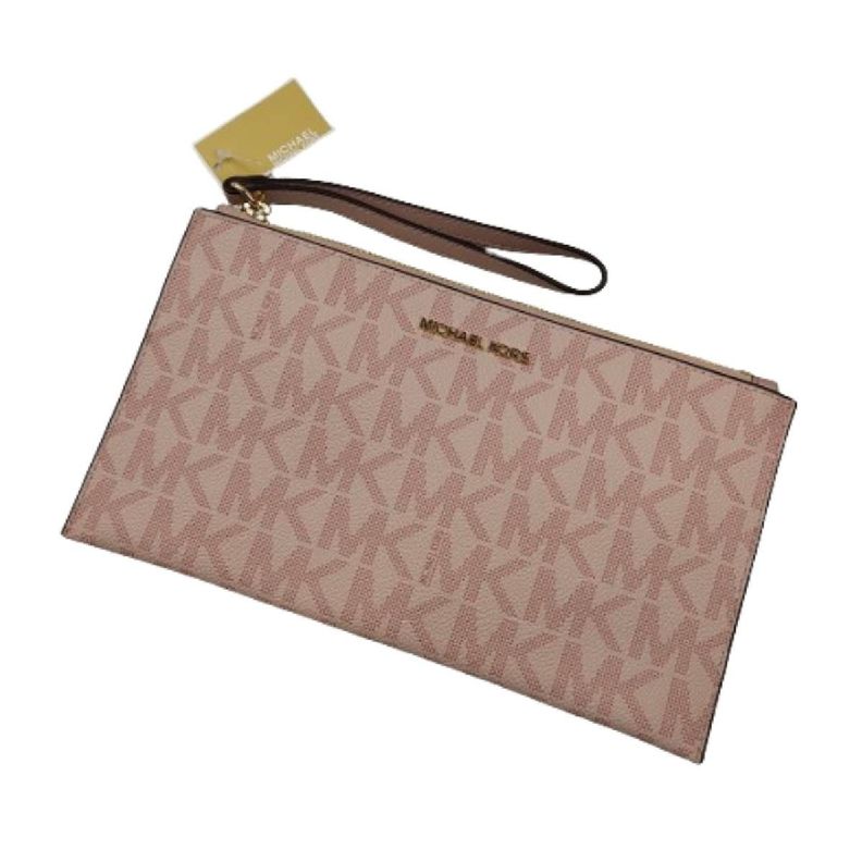 BILLETERA DE MANO/COSMETIQUERO  CON ASA MK ROSA LOGO MK-1