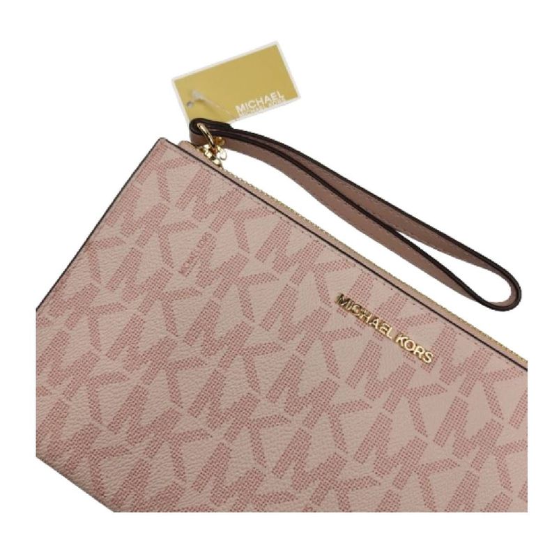 BILLETERA DE MANO/COSMETIQUERO  CON ASA MK ROSA LOGO MK-2