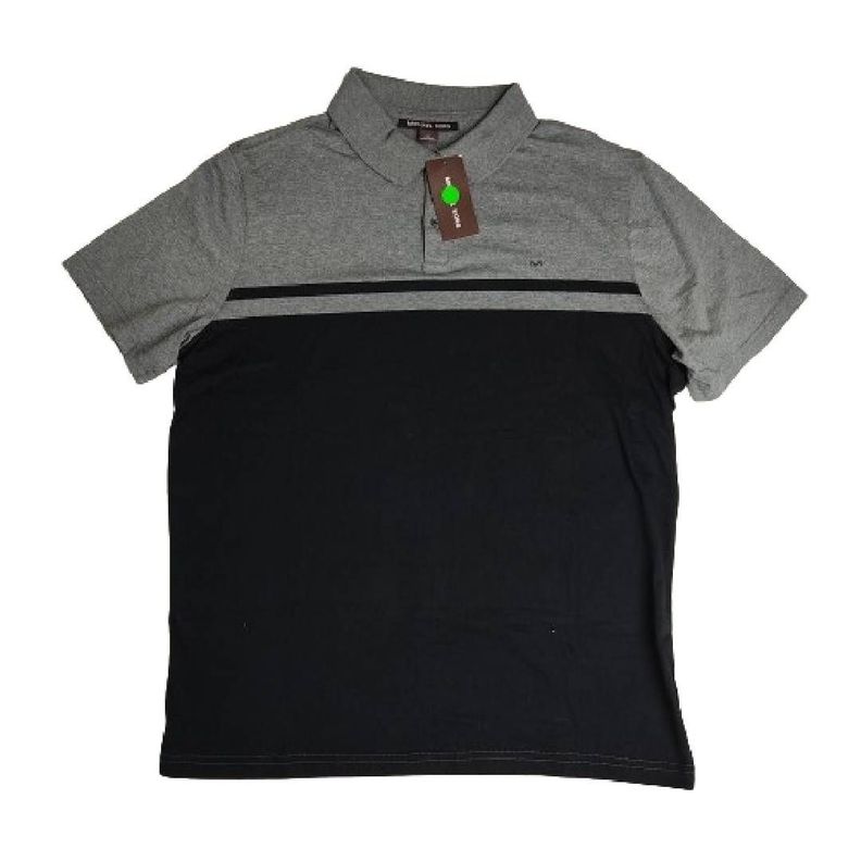 Polera MK Gris Oscuro/negro Con Cuello Talla M-0
