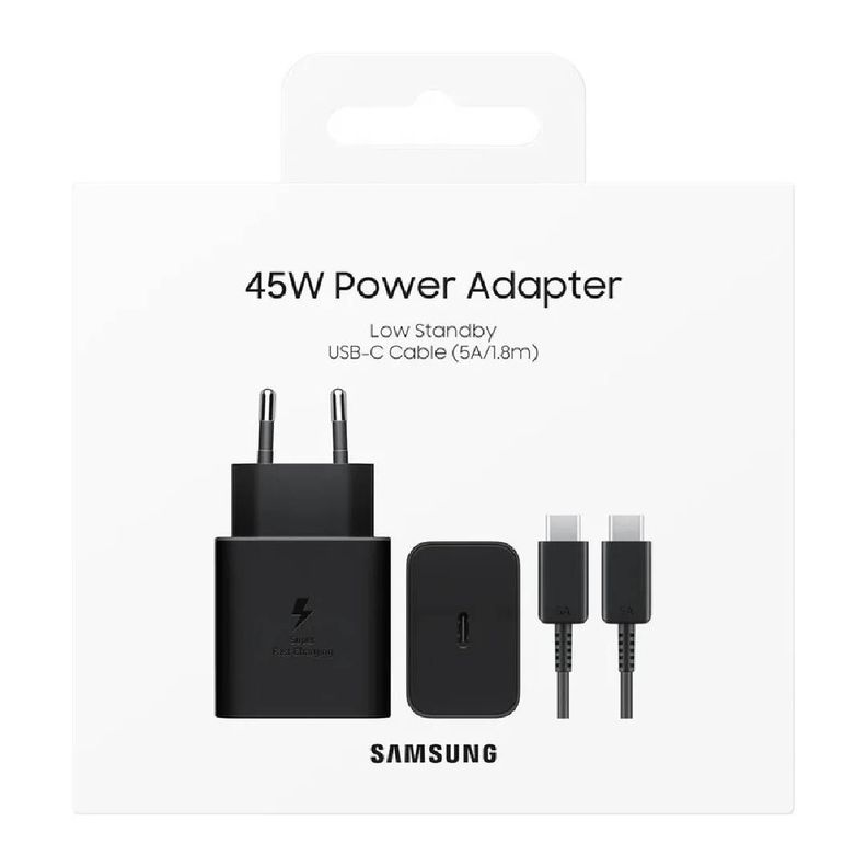 Cargador Tipo C Samsung 45W EP-T4511XBEGCH Negro-0