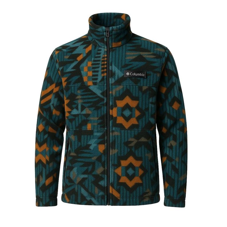 Polerón Columbia Rayas Verde/Naranja talla L-0