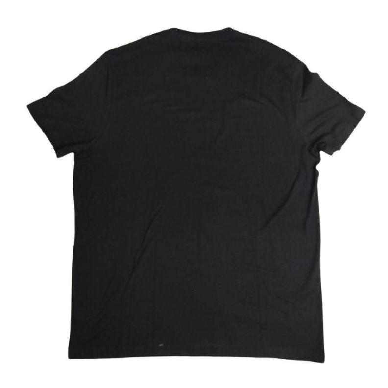 Polera MK Negra Cuello Redondo Con Letras y Puntos Blancos L-1