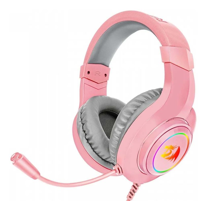 Audifonos Redragon Hylas Pink H260 RGB Jack 35mm