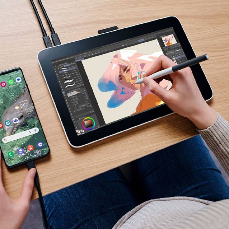 Tableta Gráfica Wacom One Pen Display 12 USB-C - DTC121W0A1-5