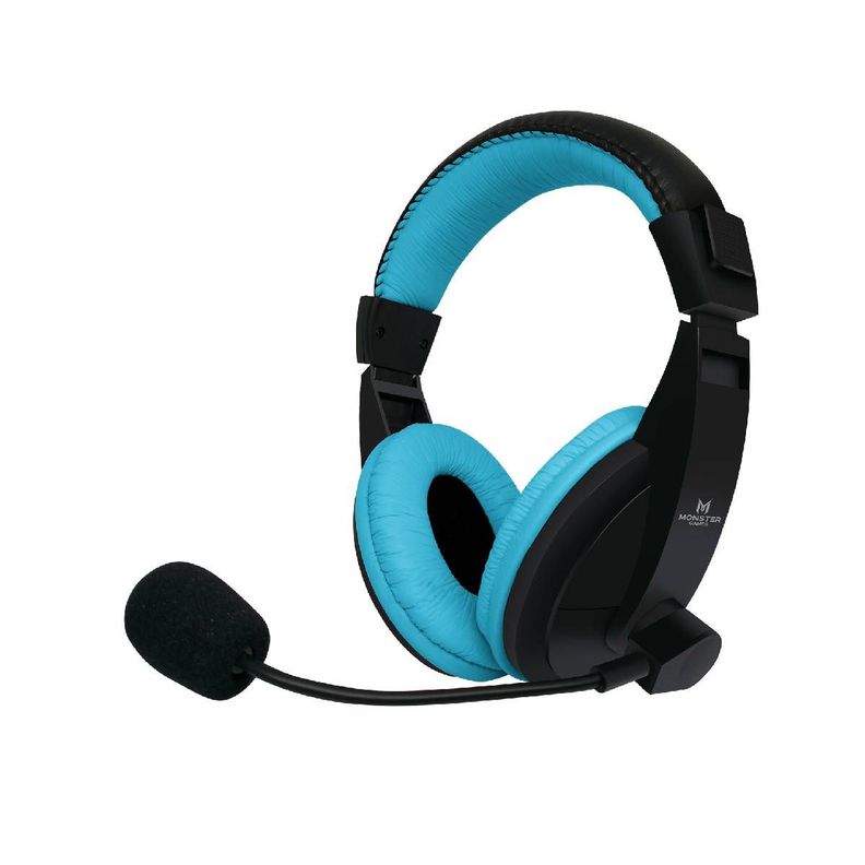 Audifonos Gamer Monster Games Loud Azul Jack 35mm-0