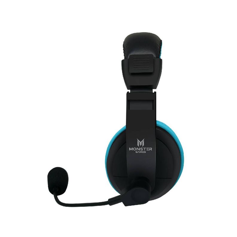 Audifonos Gamer Monster Games Loud Azul Jack 35mm-1