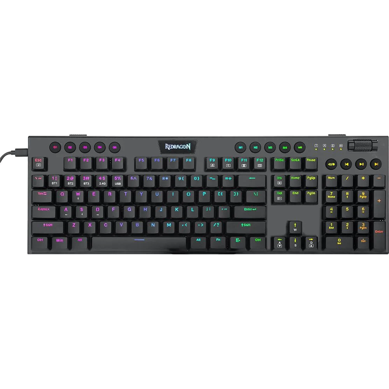 Teclado Mecánico Redragon Horus FS K618SP Negro Inalambrico-0