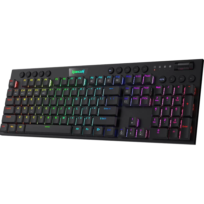 Teclado Mecánico Redragon Horus FS K618SP Negro Inalambrico-2