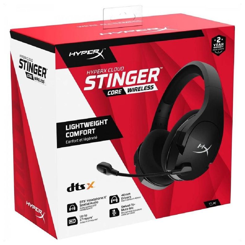 Audifonos Gamer HyperX Stinger Core Wireless + 7.1 Negro-6