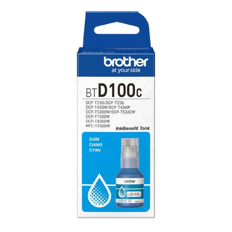 Tinta Brother BTD100C Cyan-0