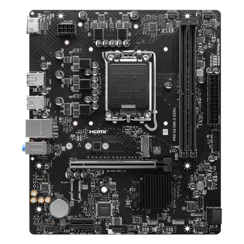 Placa Madre MSI Pro H610M-S LGA1700 DDR4-1