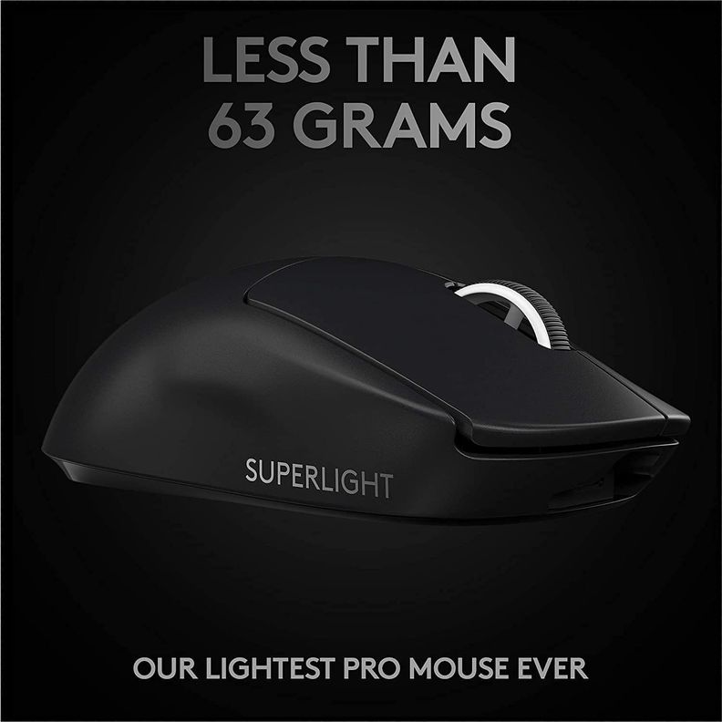 Mouse Gamer Logitech PRO X Superlight Wireless Hero25k Negro-2