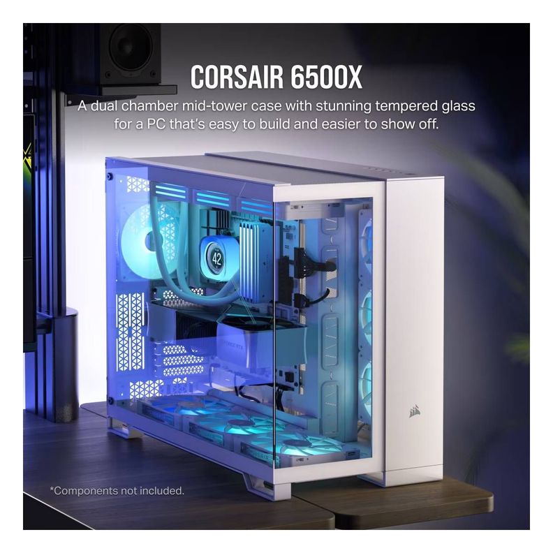 Gabinete Corsair 6500X - Blanco-2