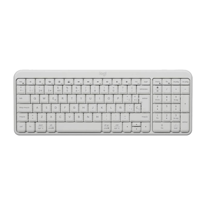 Teclado Compacto Logitech K250 Bluetooth Blanco Negro