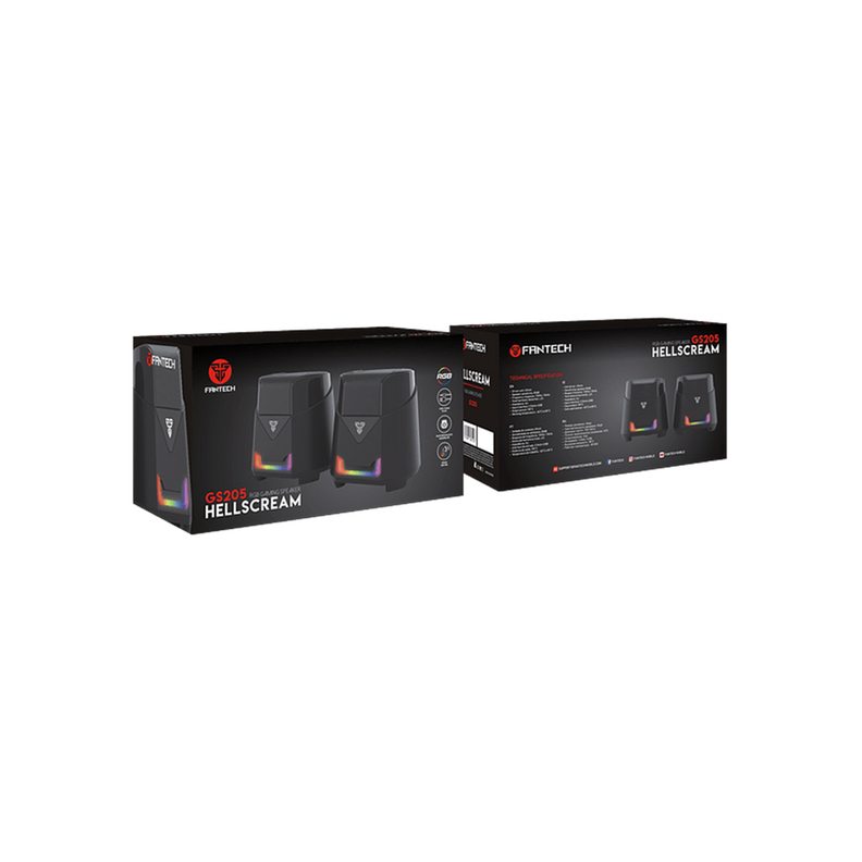 Parlantes Gamer Fantech GS205 Hellscream RGB Jack 3.5-4
