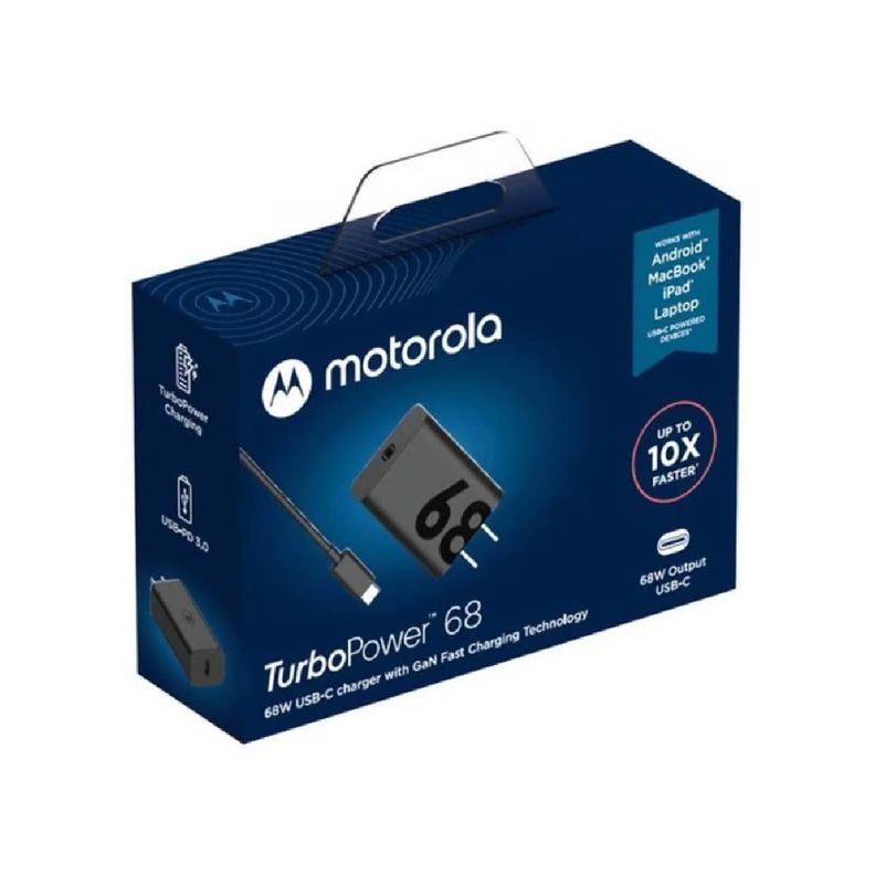 Cargador Motorola Turbo Power 68W con Cable USB-A 1M 6.5A-2