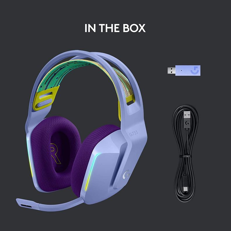 Audífonos Logitech G733 Lightspeed Wireless RGB LILA-7