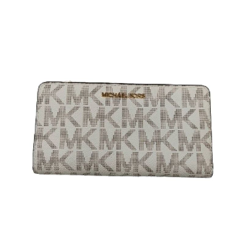 Billetera Mk Blanca Con Logo-0