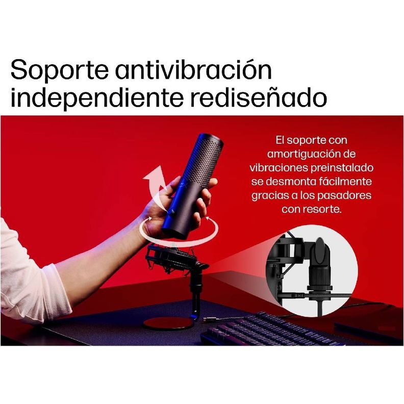 Microfono HyperX Quadcast 2 S Negro-9
