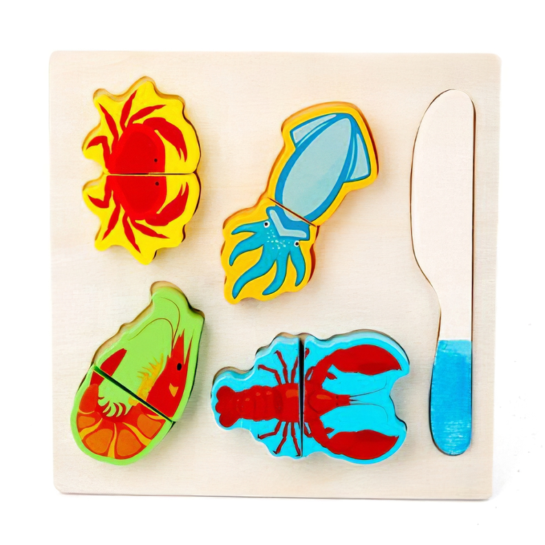 Puzzle Corta Crustaceos Juguetes De Madera-0