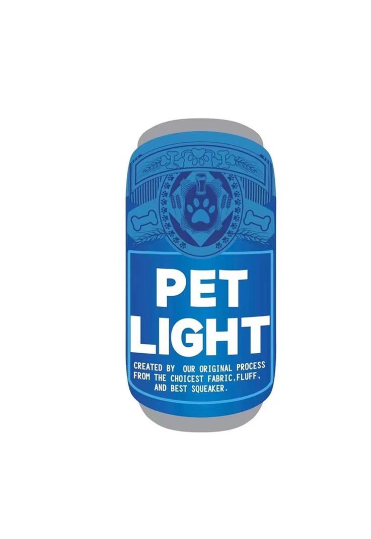 Peluche para perro con forma de lata de cerveza-0