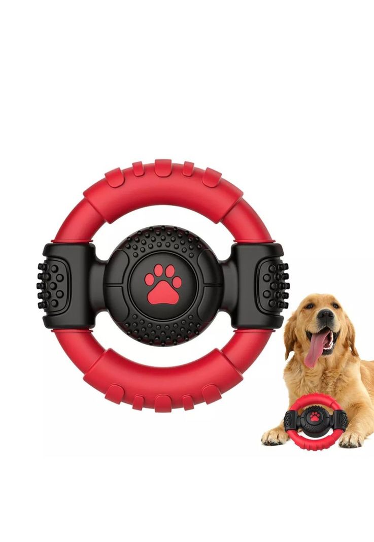Volante juguete interactivo para perro con silbato-1