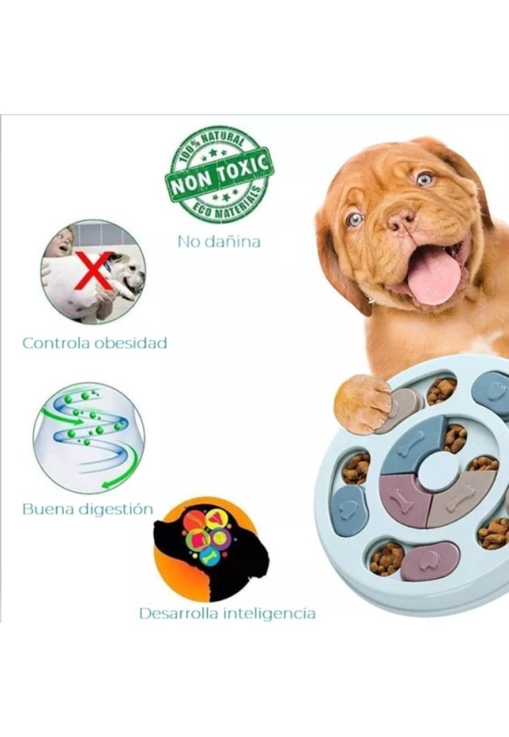 Plato de comida para perros rompecabezas-5