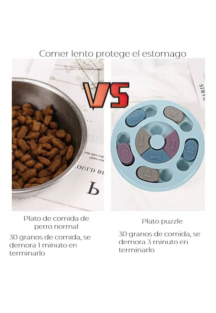 Plato de comida para perros rompecabezas-6