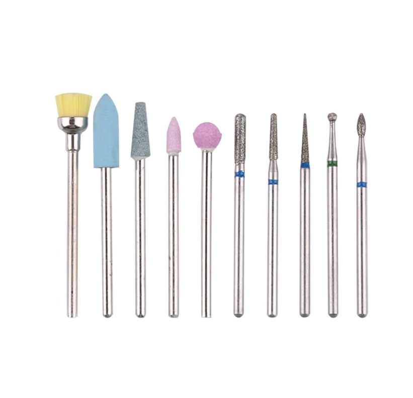 Kit 10 Fresas para Torno Manicure Rusa-0