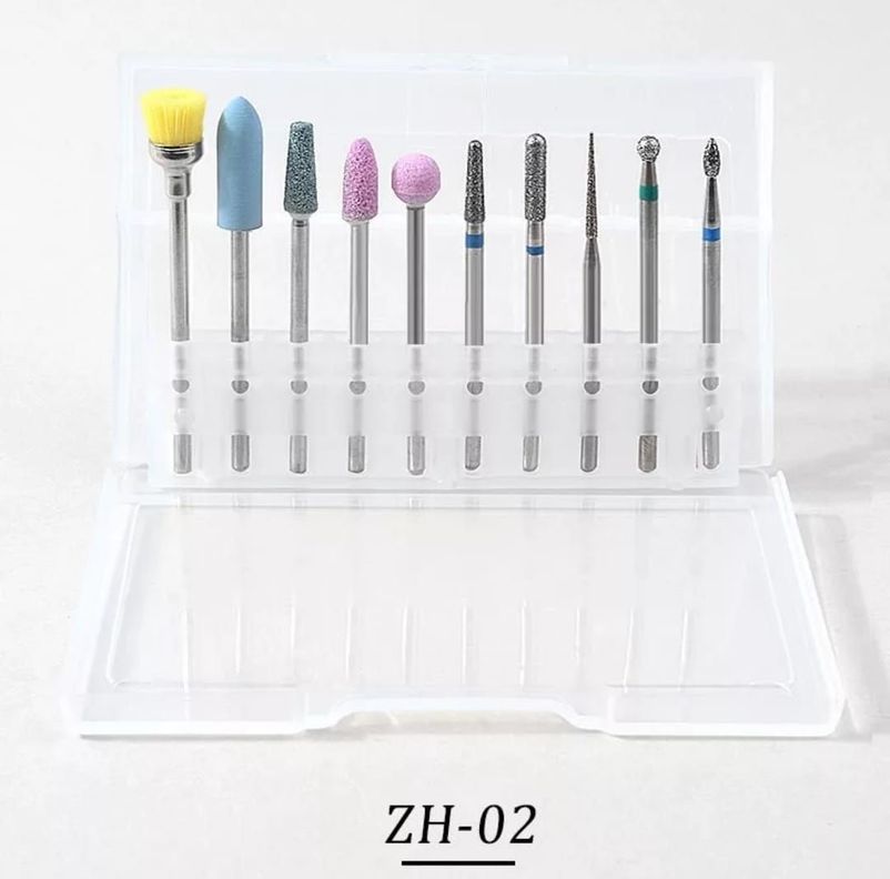 Kit 10 Fresas para Torno Manicure Rusa-2
