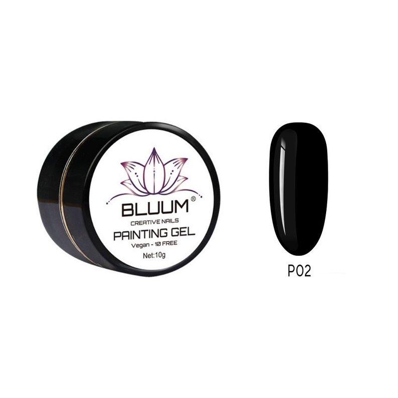 Gel Paint Profesional Bluum P02 10g Negro