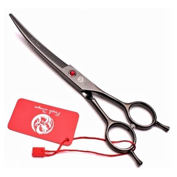 TIJERA DE PELUQUERIA CANINA 7.0" CURVA PURPLE DRAGON-0