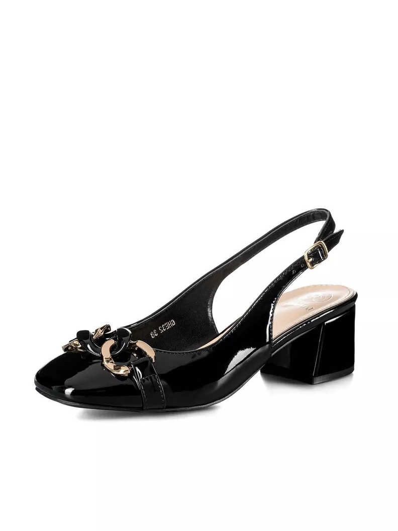 Zapatos Taco Casual Mujer Vintage Charol Hebilla Weide GHE32