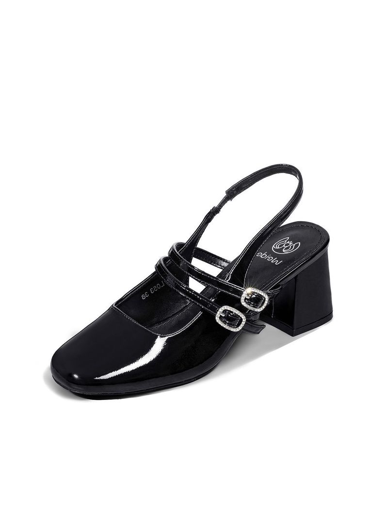 Zapato Taco Talón Descubierto Elegante Mujer Weide YL053