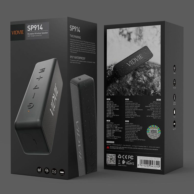 Parlante Bluetooth Vidvie Sp914-5