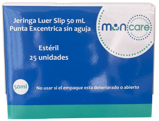 Jeringa Luer Slip 50ml S/aguja Esteril Muncare 25 Unidades-0