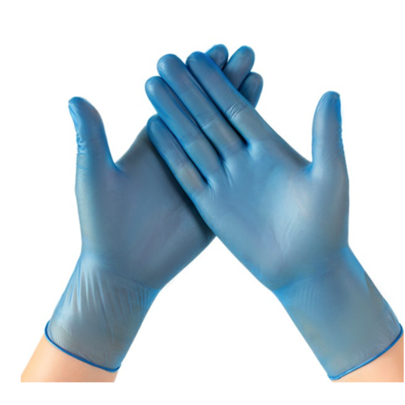 Guantes De Vinilo Cleancarrier Small Color Azul-1