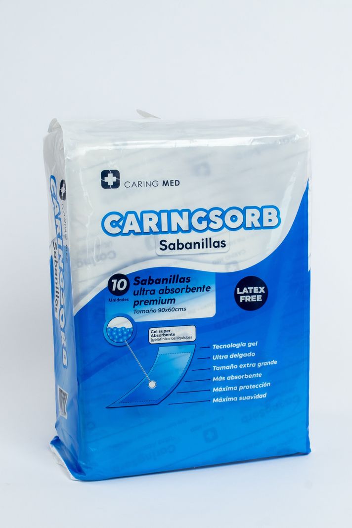 Caringsorb Sabanilla Gel Polimero Súper Absorbente 20 Un-0