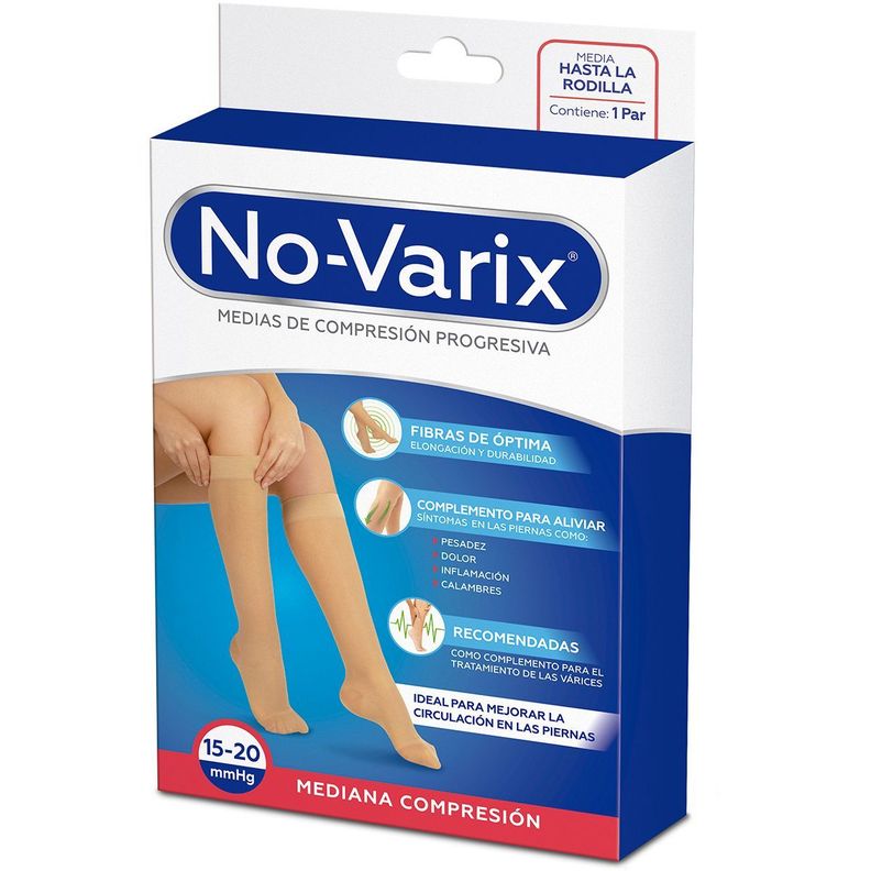 Media Compresiva Rodilla No-varix Compresion 15/20 Talla M-0