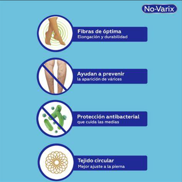 Media Compresiva Rodilla No-varix Compresion 15/20 Talla M-2