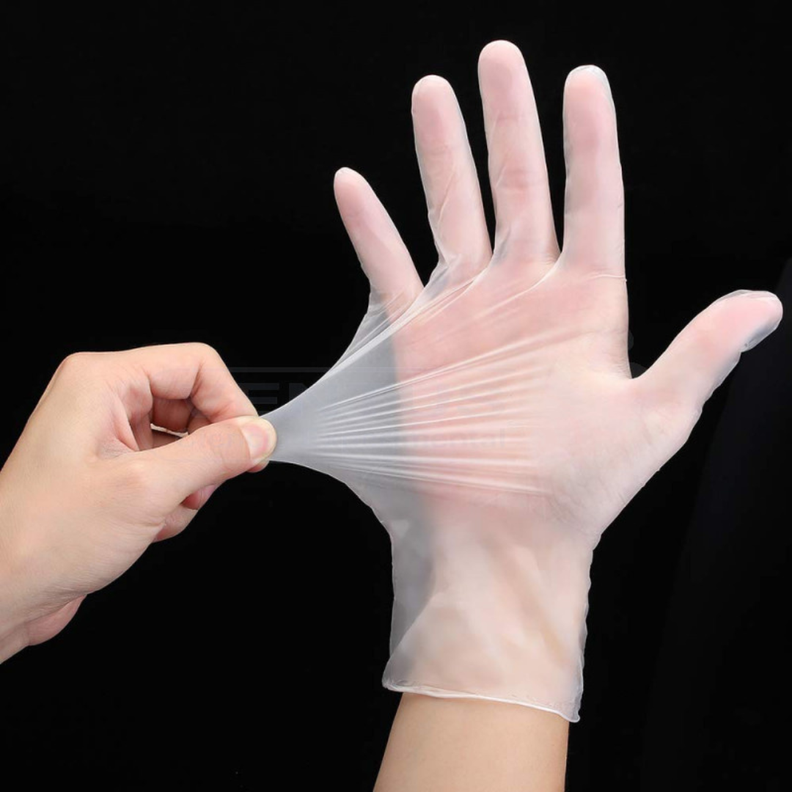 Caja Guantes Examen Vinilo Desechables X 100 Unds. Muncare Color Blanco Talla M-1