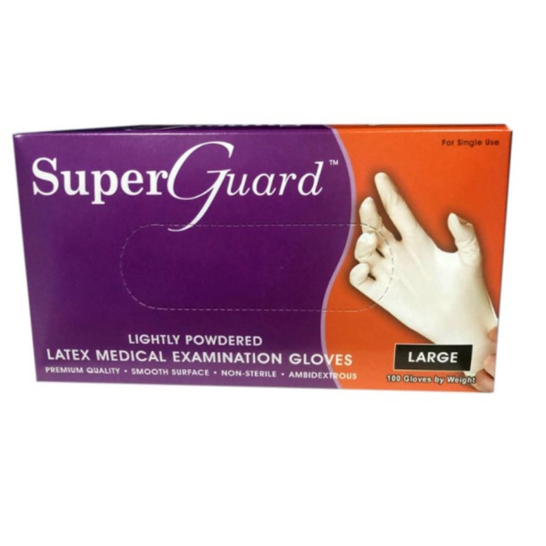 Guantes Desechables Caja De 100 Unidades Latex Talla L-0