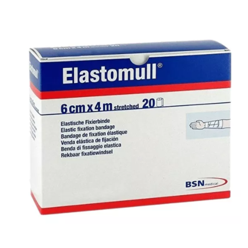 Venda De Gasa Elasticada Elastomull 6cm X 4m - Caja X 20-0