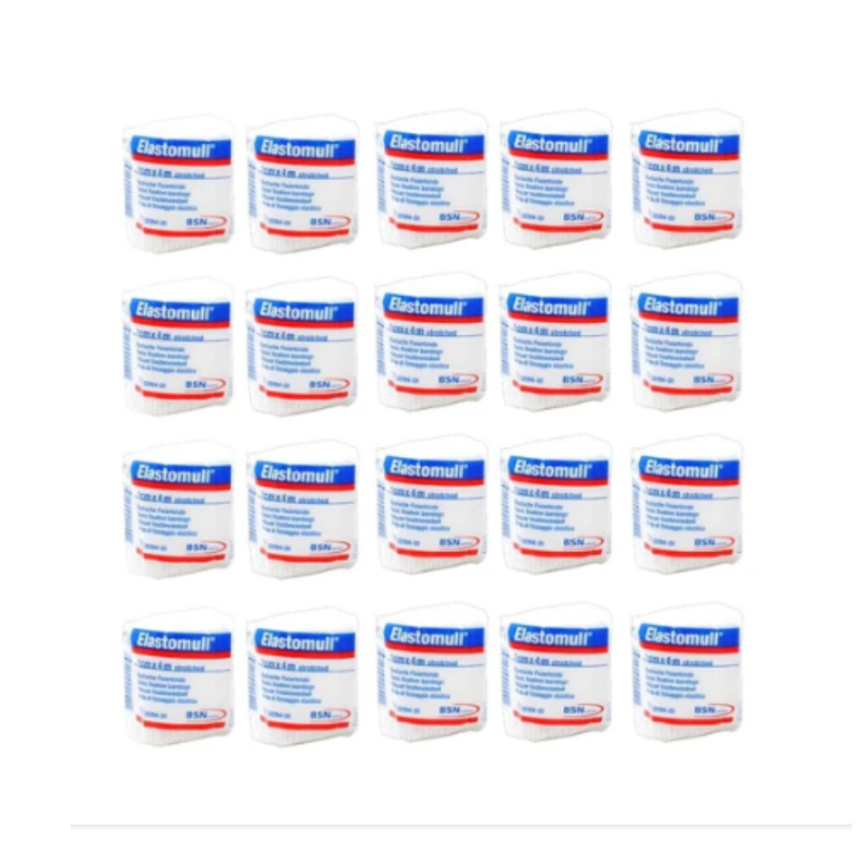 Venda De Gasa Elasticada Elastomull 4cm X 4m Caja X 20 Color Blanco-1